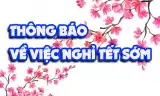THÔNG BÁO VỀ VIỆC NGHỈ TẾT SỚM
