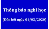THÔNG BÁO VỀ VIỆC NGHỈ HỌC PHÒNG DỊCH nCoV (Lần 3)