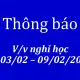 Thông báo nghỉ học