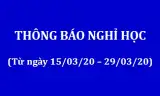 THÔNG BÁO NGHỈ HỌC LẦN VI