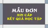 Mẫu đơn Xin cấp kết quả học tập