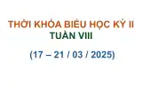 TKB HK II - Tuần VIII (17-21/03/2025)