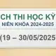 Lịch thi HK II - (19-30/5/2025)