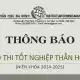 Thông báo thi Tốt nghiệp Thần học (2024-2025)