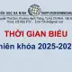 Thời gian biểu (niên khóa 2025-2026)