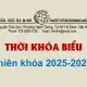 Thời khóa biểu (niên khóa 2025-2026)