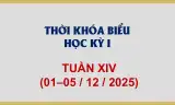 Thời khóa biểu - Tuần XIV (01-05/12/2025)